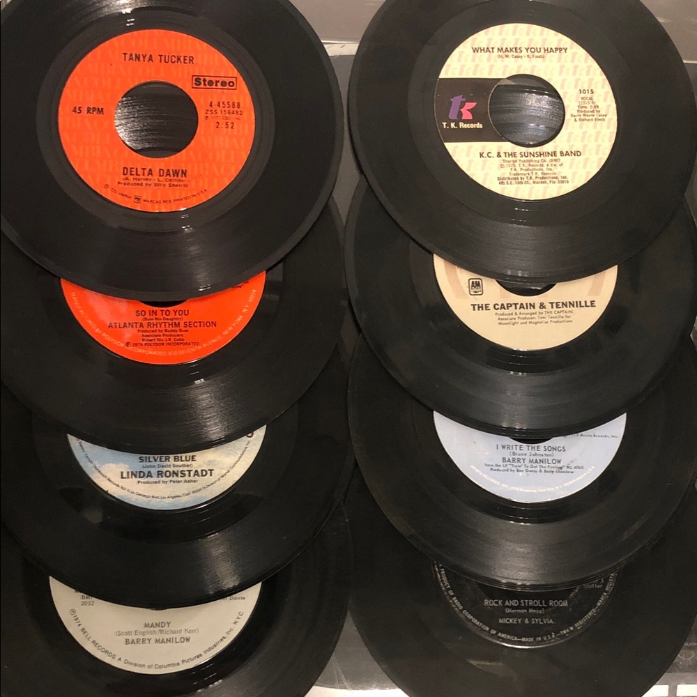 Various Artists 8 Vintage Vinyl 45 RPM Records